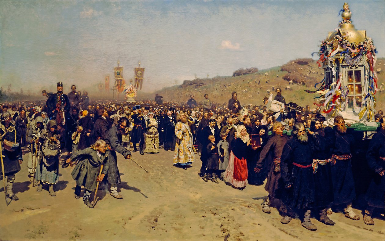 Religiös procession i Kursk Gubernia av Ilya Efimovich Repin