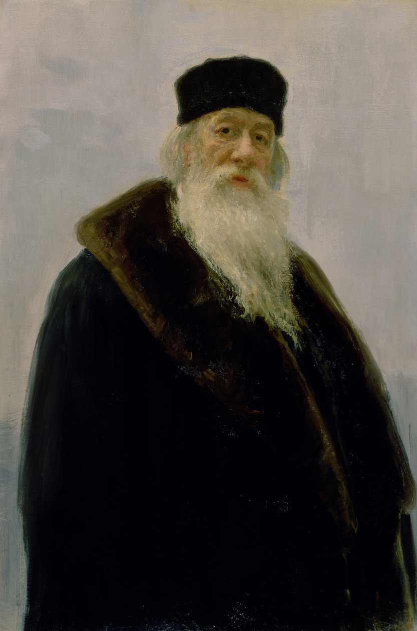 Porträtt av Vladimir Vasilyevich Stasov (1824-1906) 1900 av Ilya Efimovich Repin