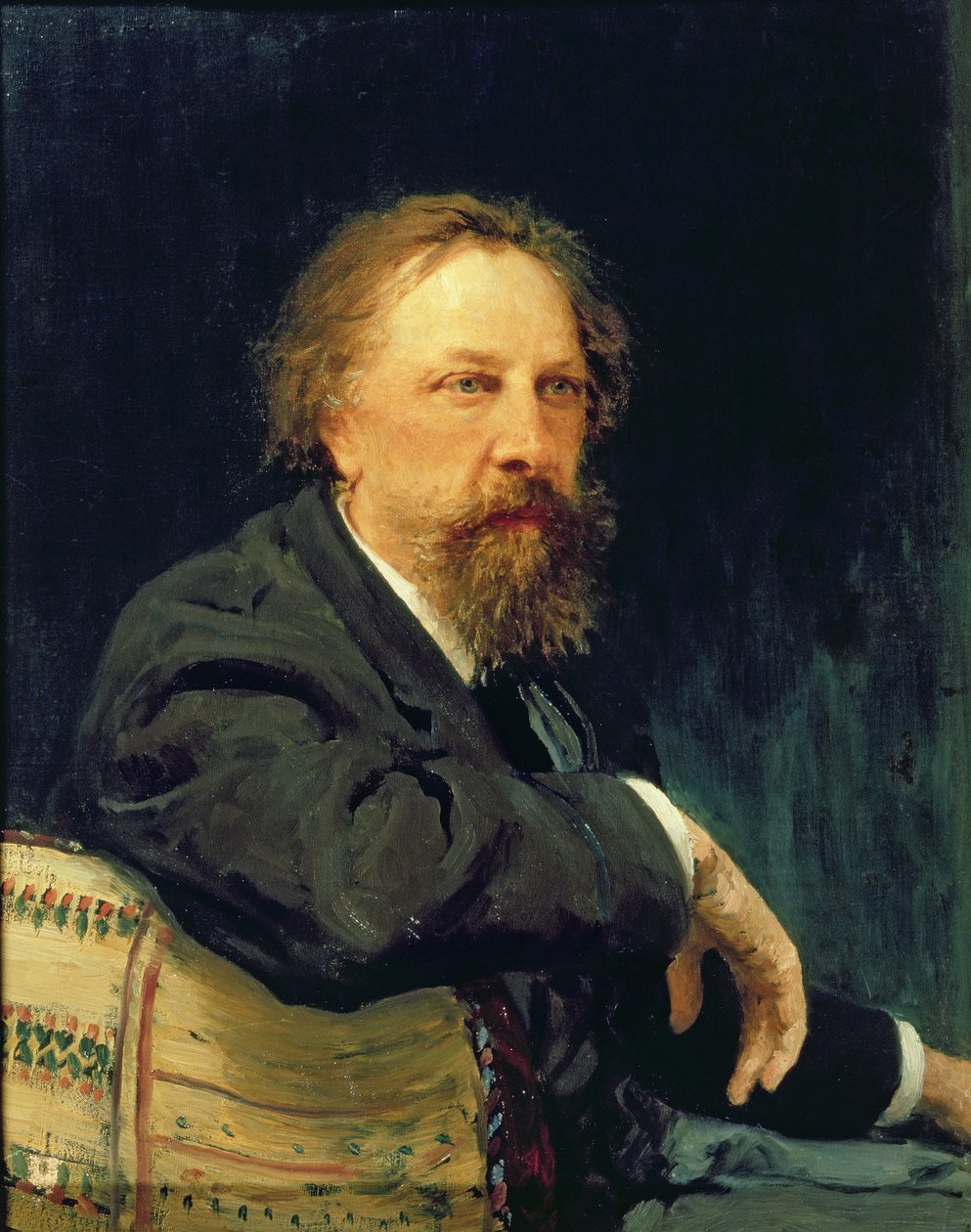 Porträtt av författaren greve Alexey K. Tolstoy (1817-1875), 1896 av Ilya Efimovich Repin