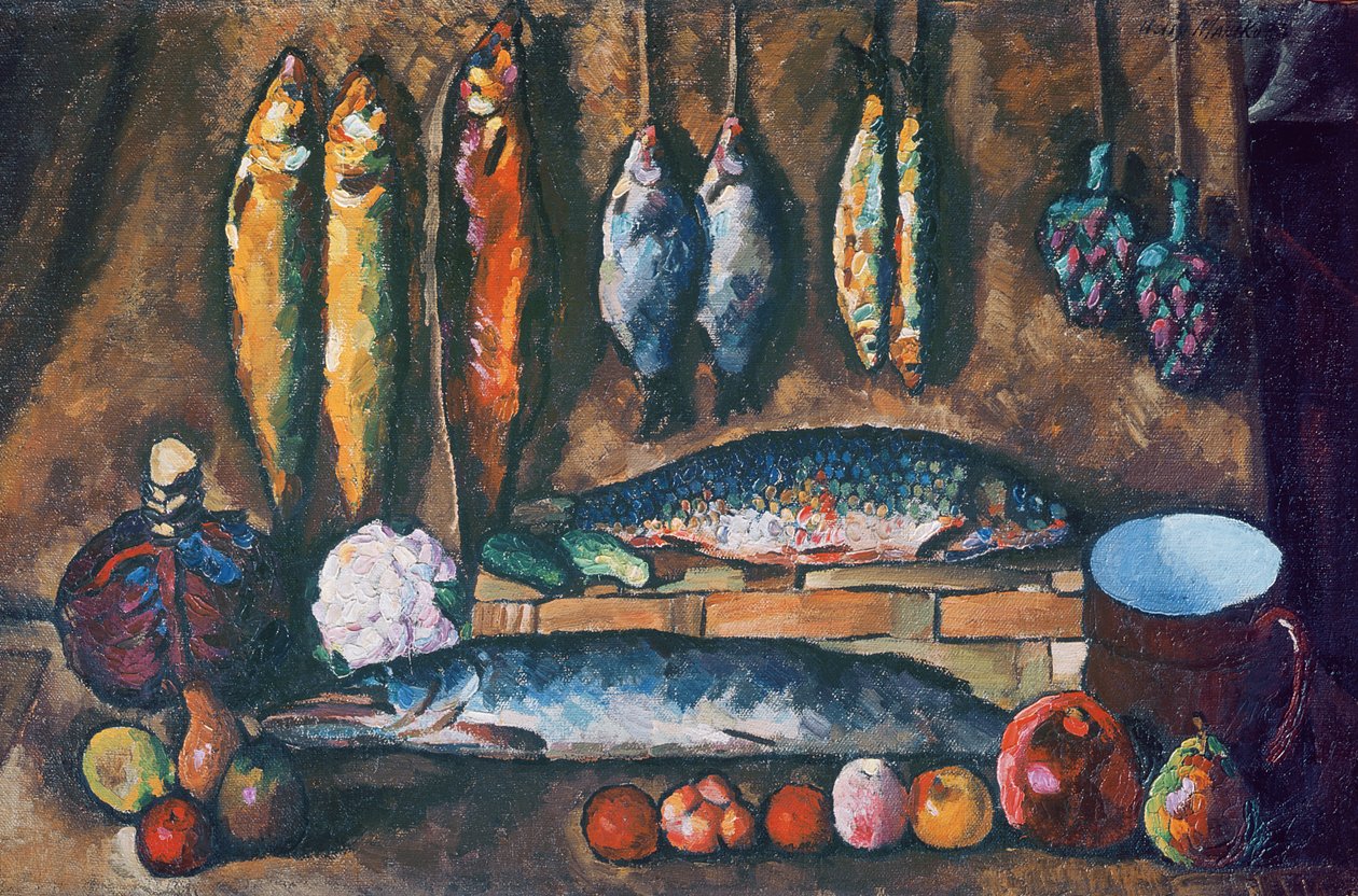 Stilleben, c.1910 av Ilya Ivanovich Mashkov