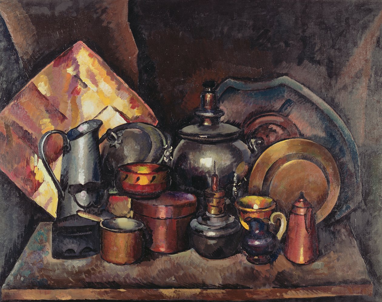 Stilleben med Samovar, 1920 av Ilya Ivanovich Mashkov