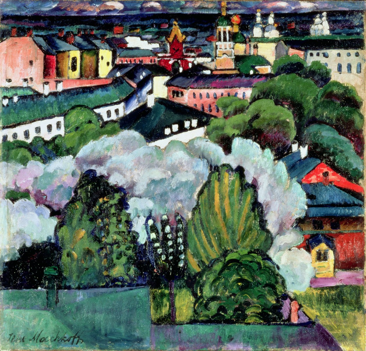Stadslandskap av Ilya Ivanovich Mashkov