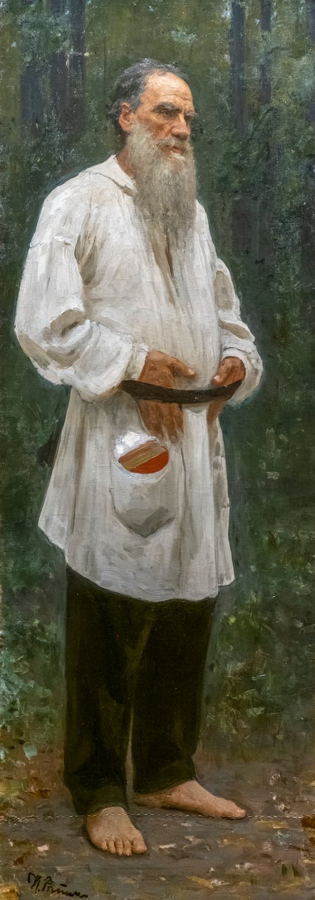 LEON TOLSTOI BARFOTA av Ilya Efimovich Repin