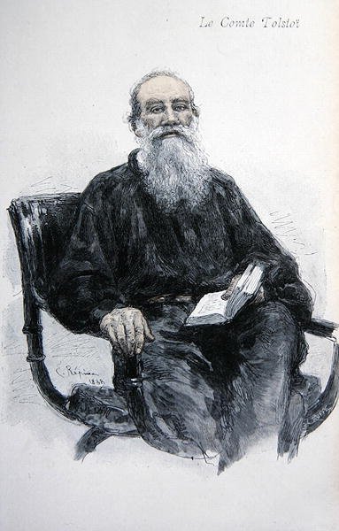 Lev Nikolaevich Tolstoj (1828-1910) av Ilya Efimovich Repin