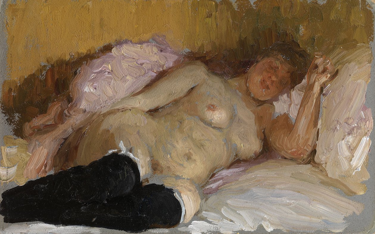 Natalia Nordman sover, 1900-tal av Ilya Efimovich Repin