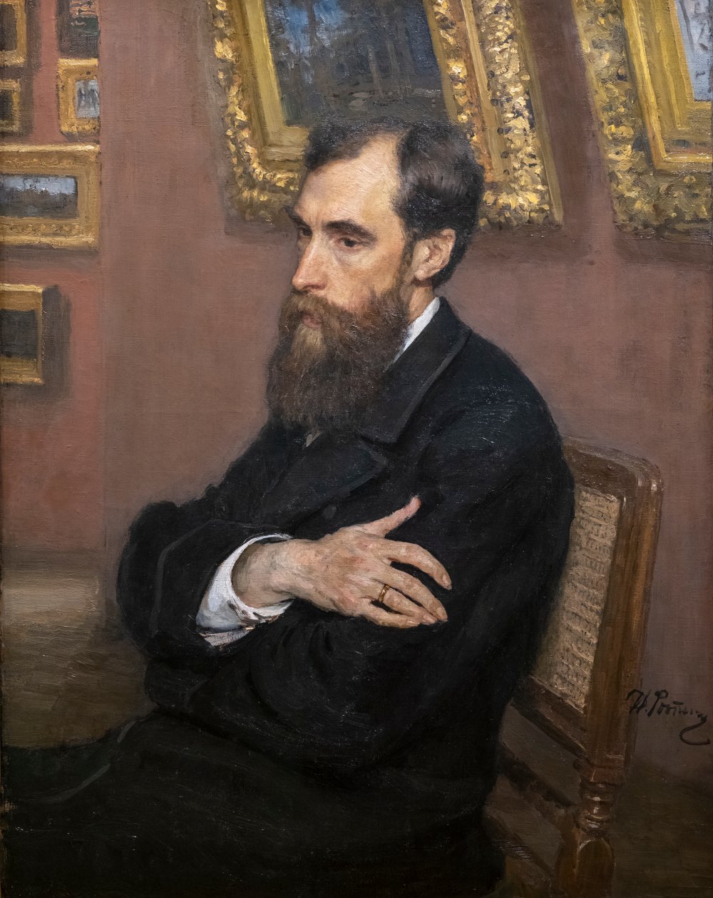 Porträtt av Pavel Mikhailovich Tretyakov av Ilya Efimovich Repin