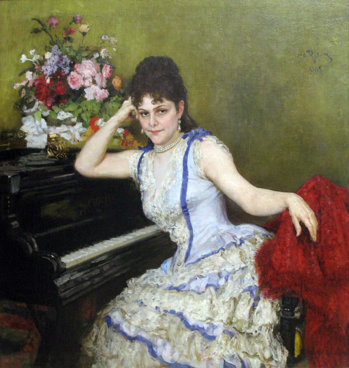  Portrait of S.I. Menter av Ilya Efimovich Repin