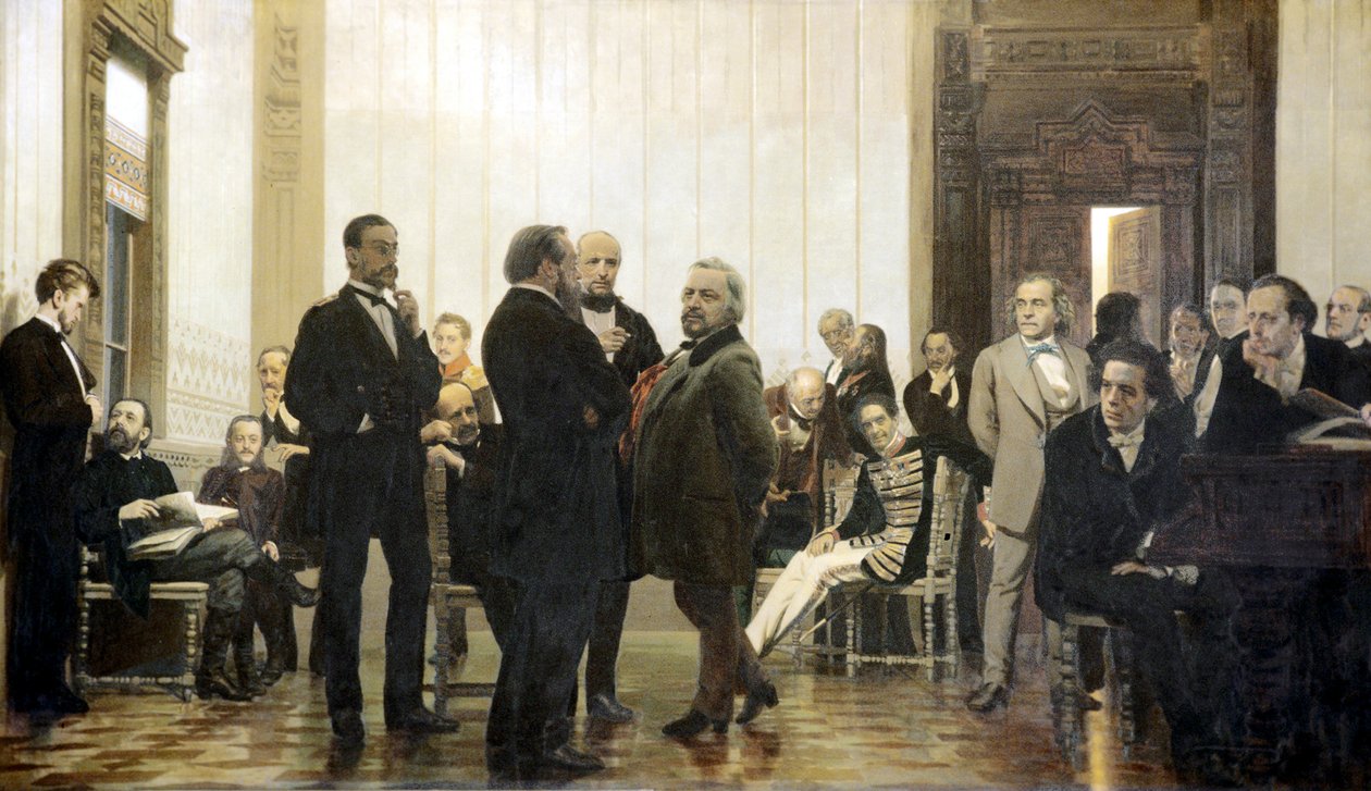 Slaviska tonsättare, 1871-1872 av Ilya Efimovich Repin