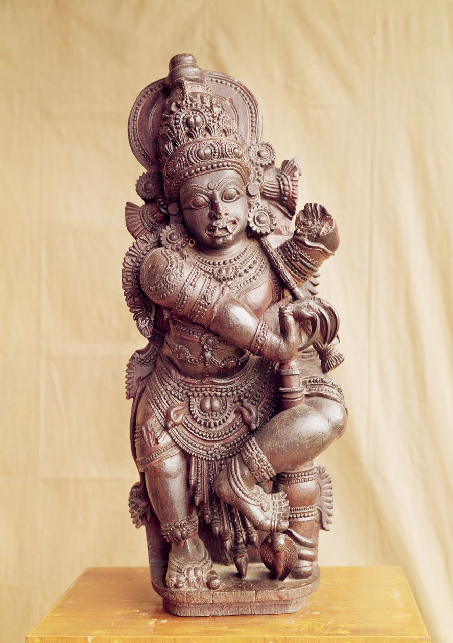 Durga, från södra Indien (trä) av Indian School