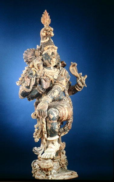 Dvarapala (trä och gesso) av Indian School