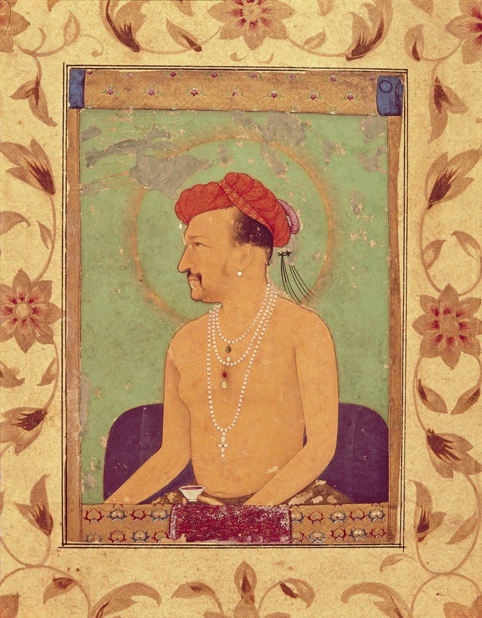 Kejsar Jahangir (1569-1627) av Indian School