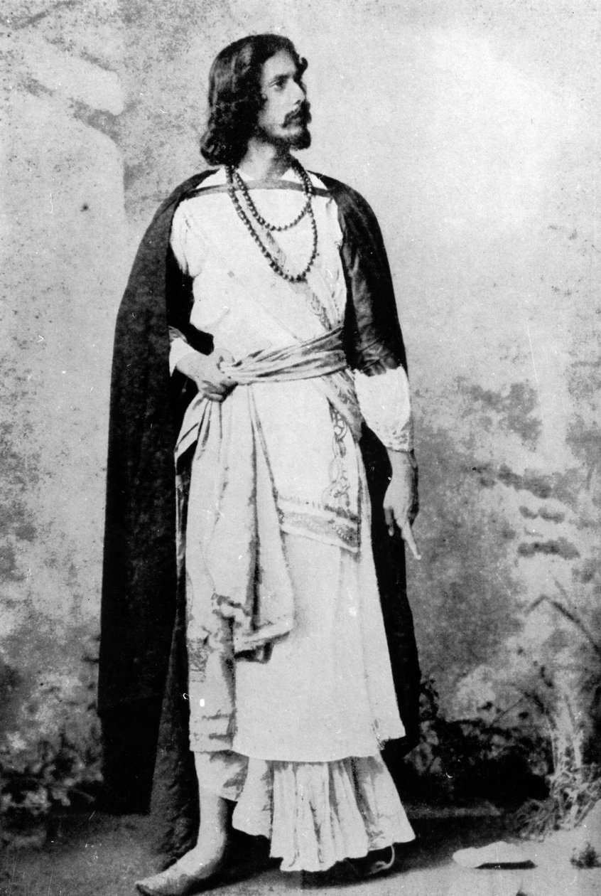 Rabindranath Tagore, ca 1880-90 av Indian photographer