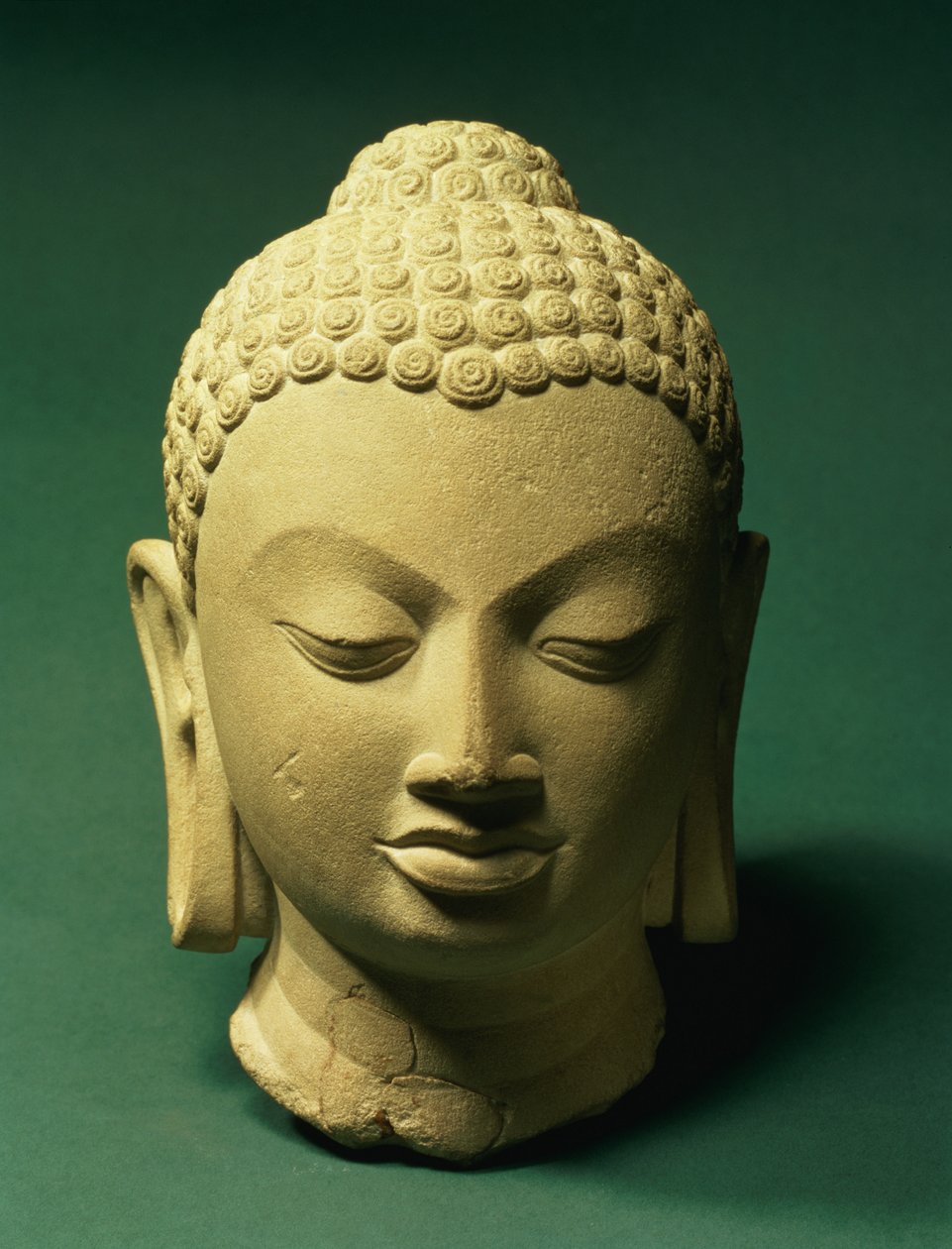 Buddhas huvud, Sarnath (sandsten) av Indian School