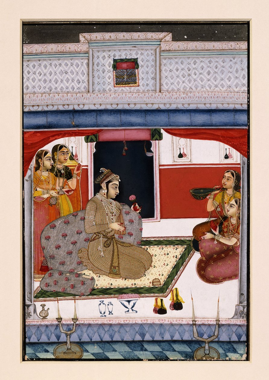 Hindola Ragini, ca 1738 av Indian School
