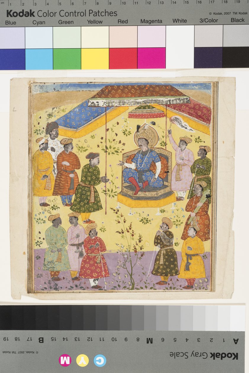 Kavus håller hov, c.1610 av Indian School