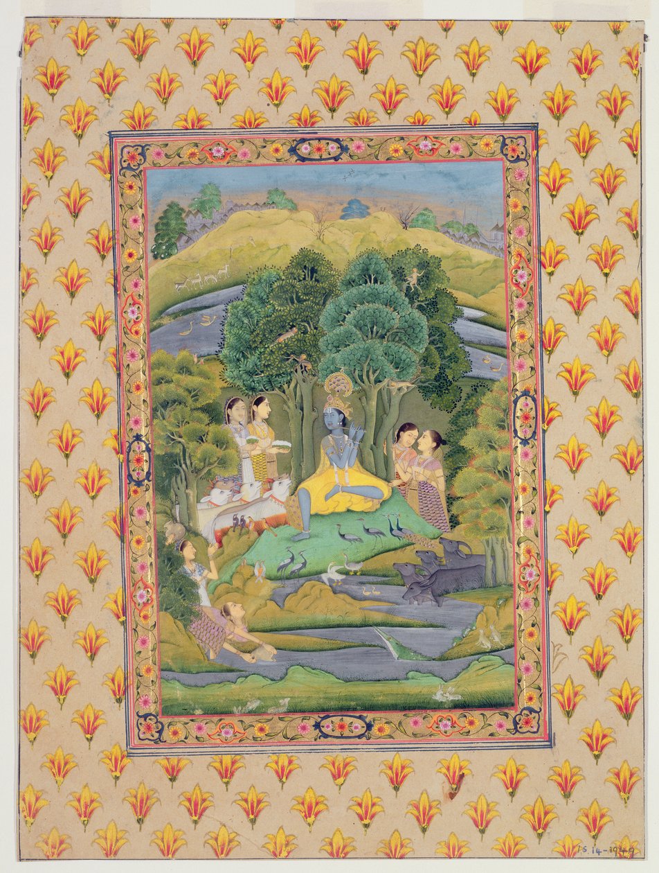 Krishna och gopierna av Indian School