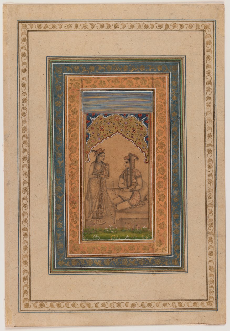 Miniatyr (recto av 375850) av Indian School