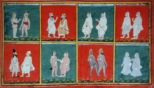 Religious Mendicants, Udaipur, ca 1810-20 av Indian School