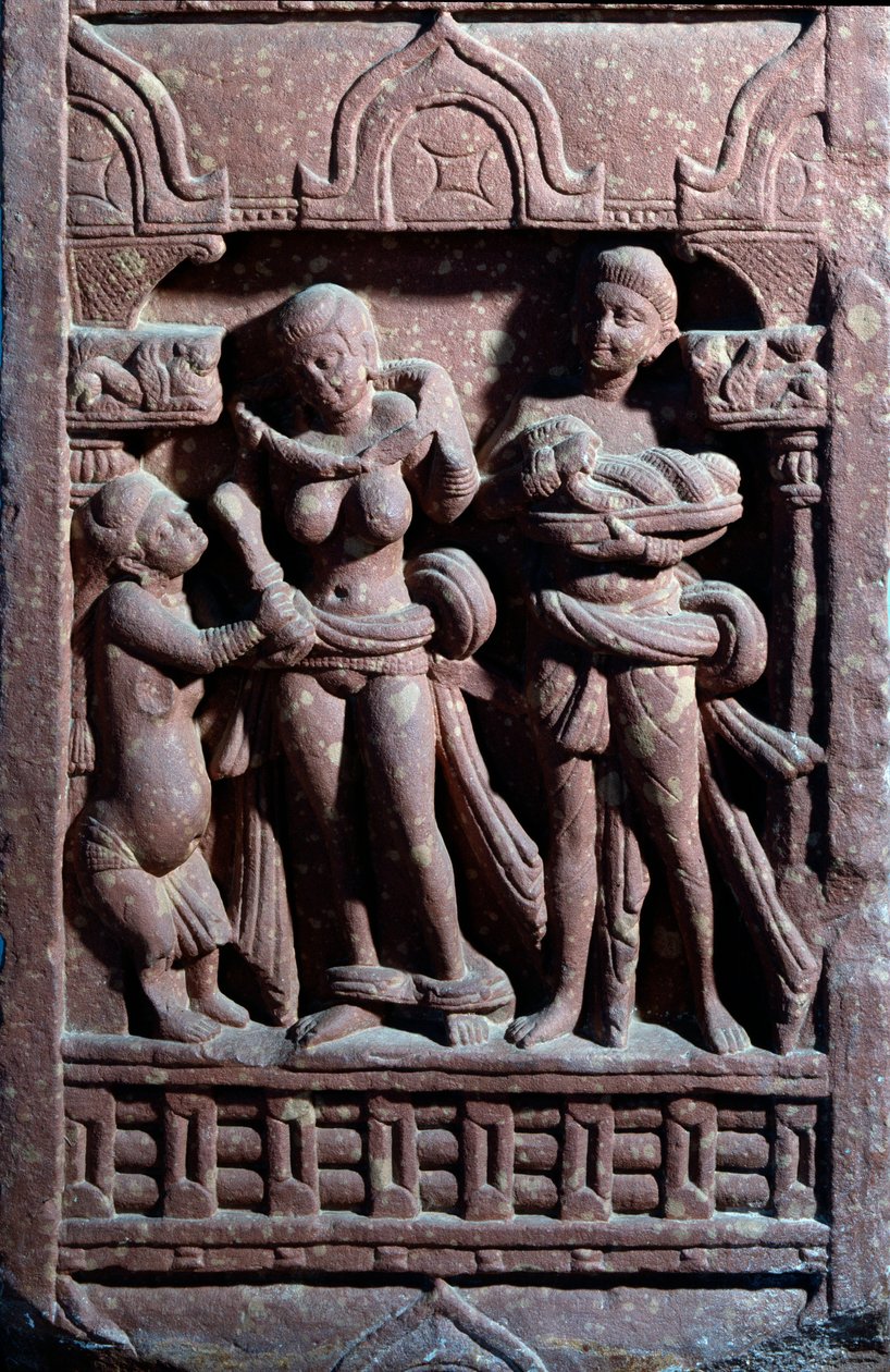 Sundari toalett (sandstensskulptur) av Indian School