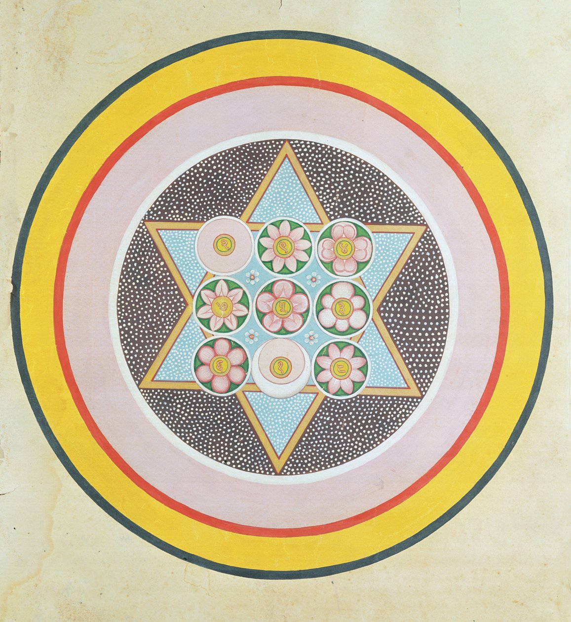 Tantrisk stjärndesign av Indian School