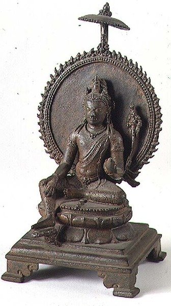 Vishnu, Pallava, Sydindien (brons) av Indian School