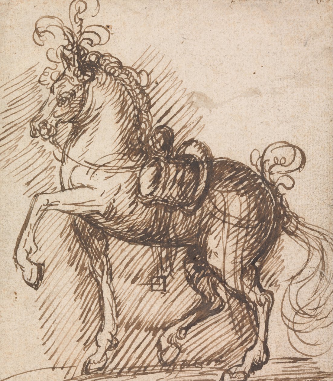 En plumad sadelhäst av Inigo Jones