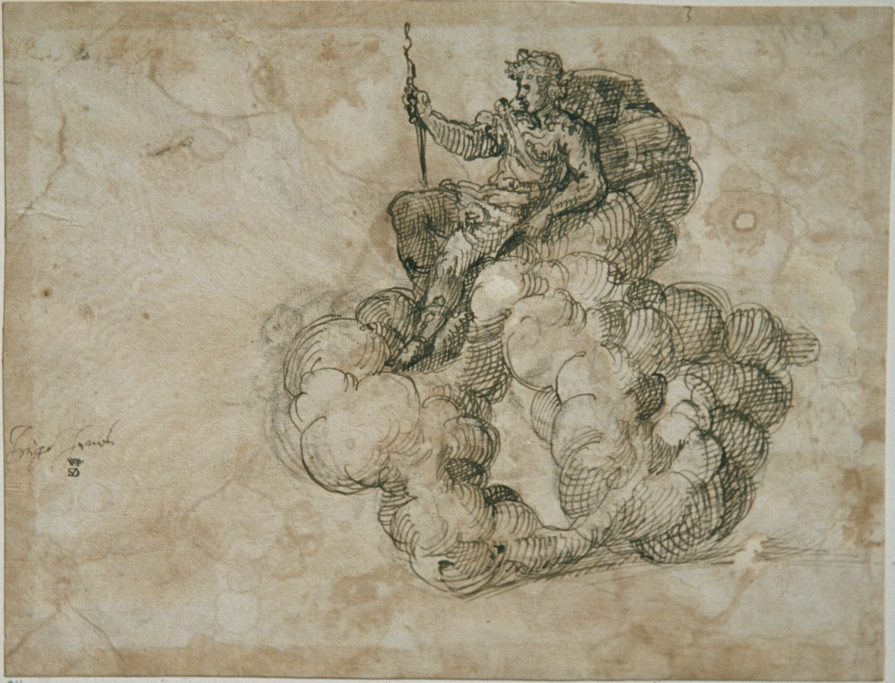 Apollo (penna och bläck på papper) av Inigo Jones