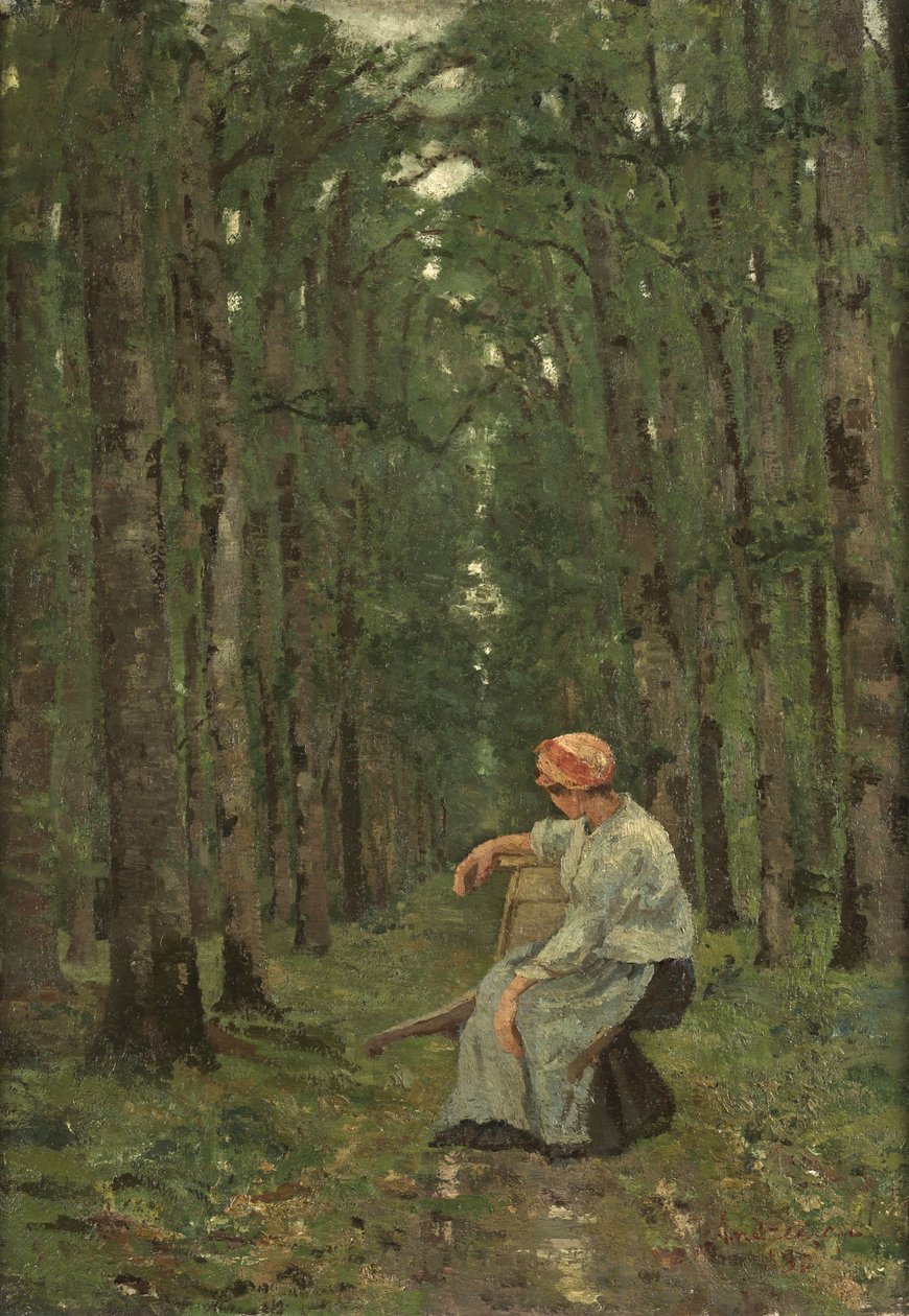 Femeie în pădure av Ion Andreescu
