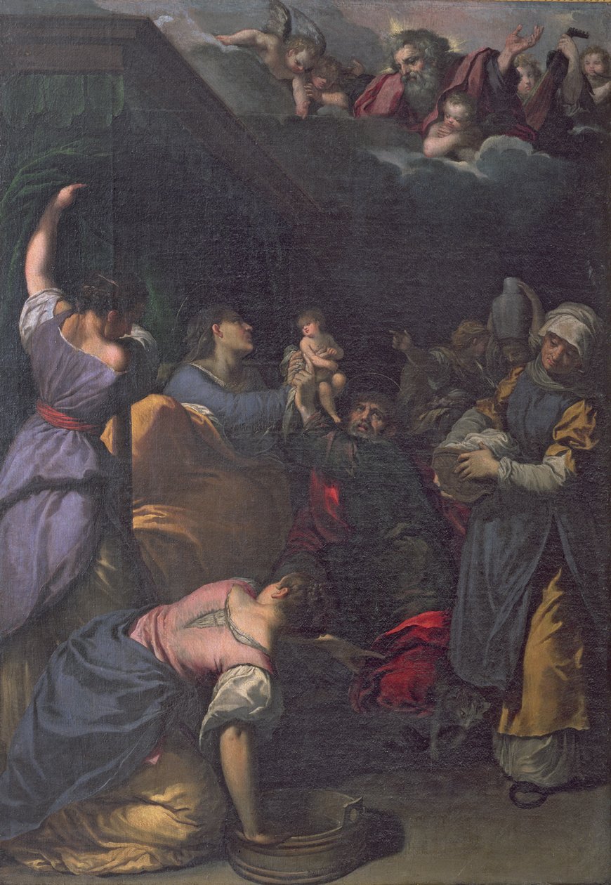 Jungfruns födelse, 1610-15 av Ippolito Scarsella