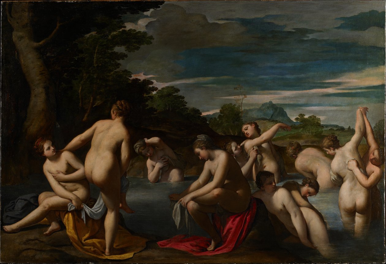Nymphs at the Bath, c.1600 swed av Ippolito Scarsella