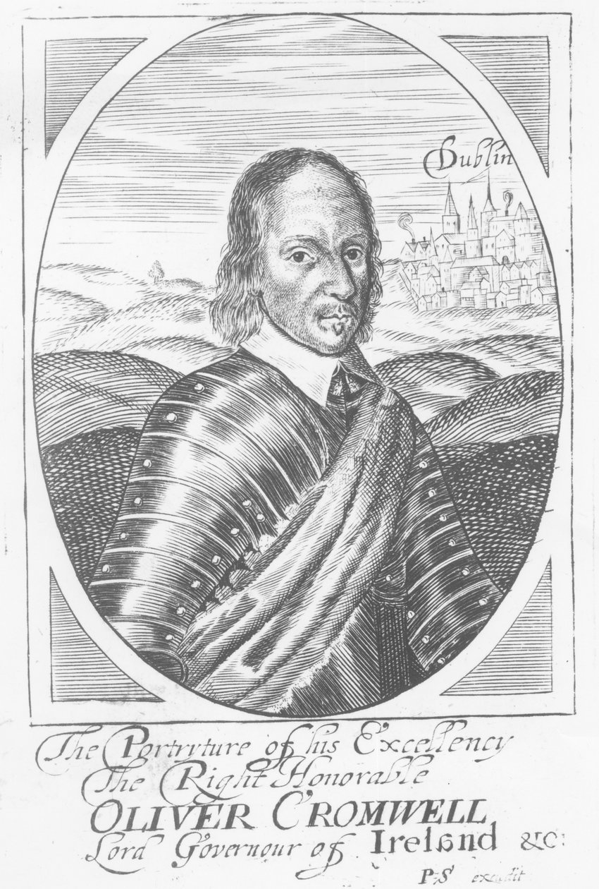 Oliver Cromwell (1599-1658) c.1650 av Irish School