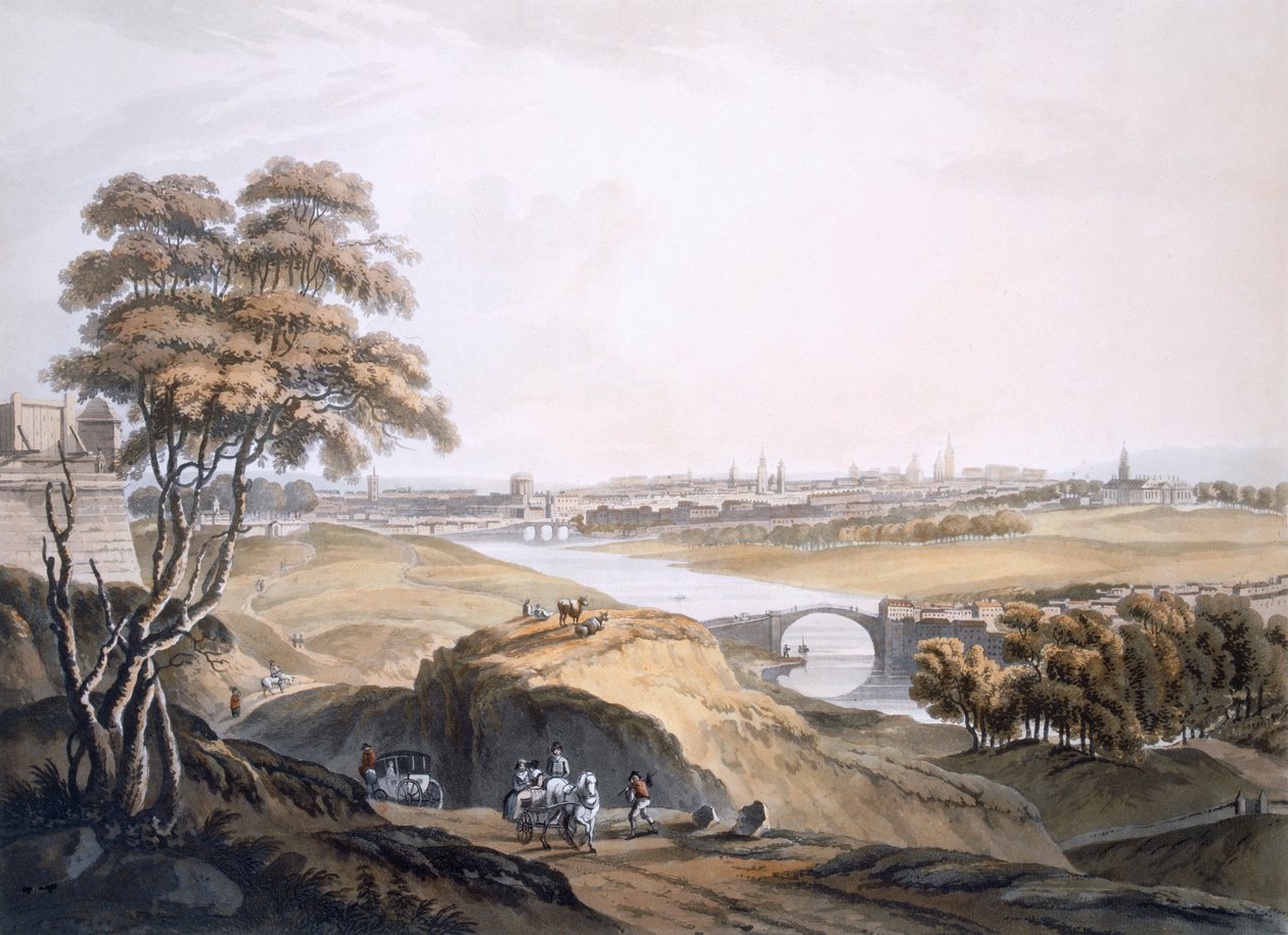 Utsikt över Dublin. av "Irish school,