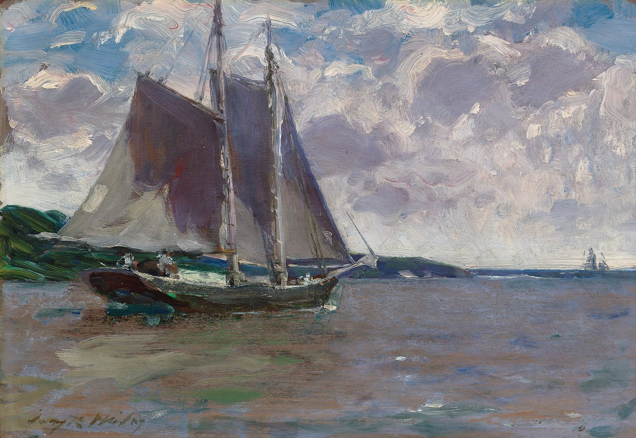 Utåt bunden (olja på panel) av Irving Ramsay Wiles