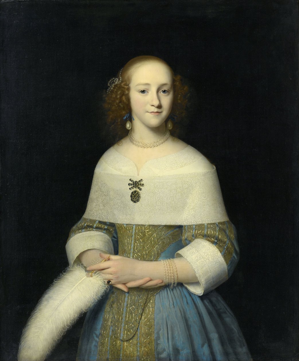 Porträtt av en ung dam, 1656 av Isaac Luttichuys