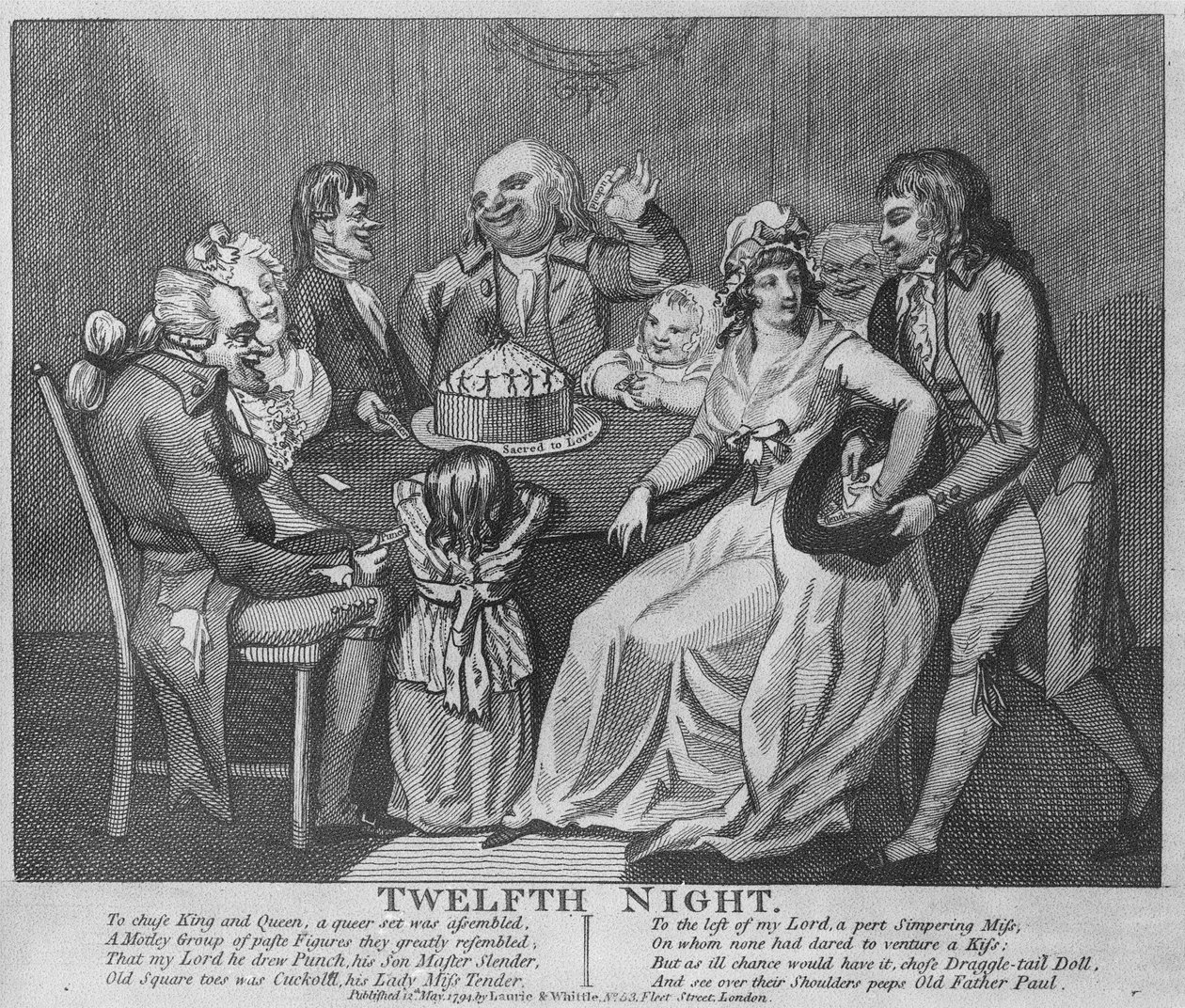 Tolfte natten, 1794 av Isaac Robert Cruikshank