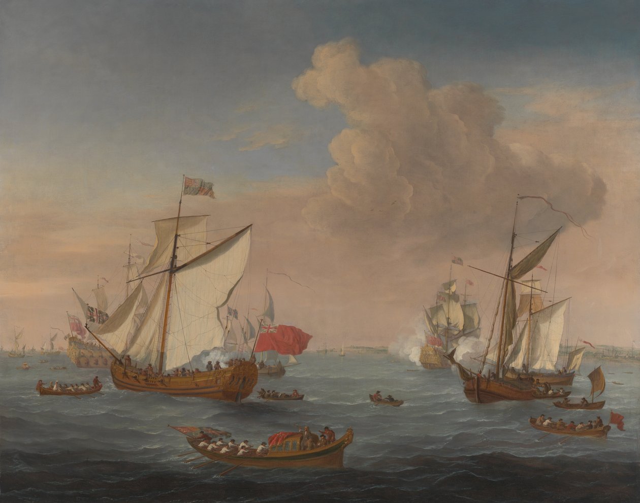 Fartyg i Themsens mynning nära Sheerness av Isaac Sailmaker