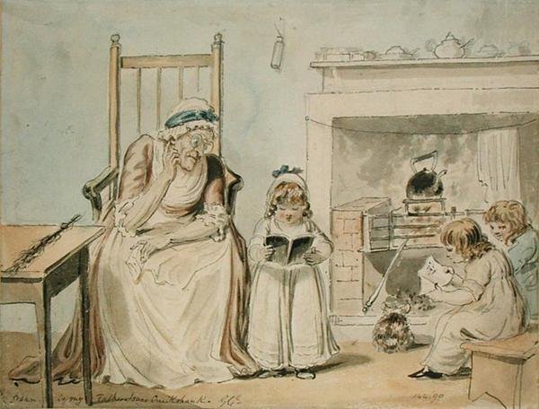 En Dame-skola av Isaac Cruikshank