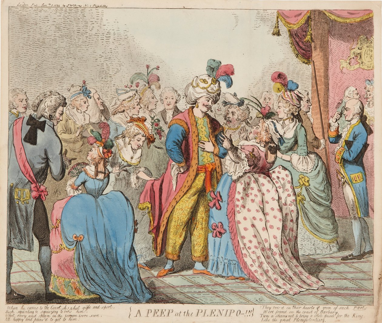 En titt på Plenipo av Isaac Cruikshank