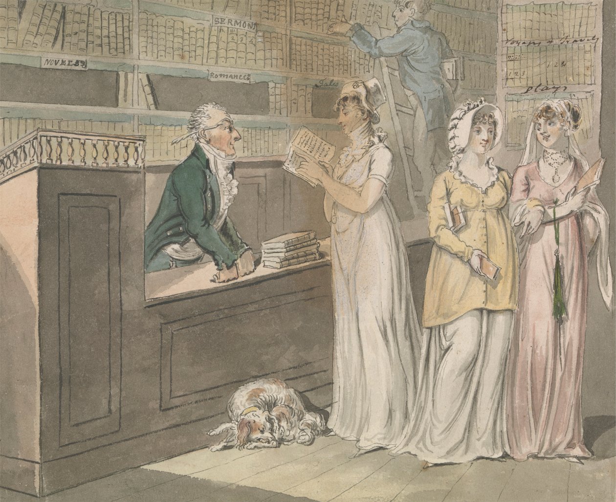 Utlåningsbiblioteket av Isaac Cruikshank