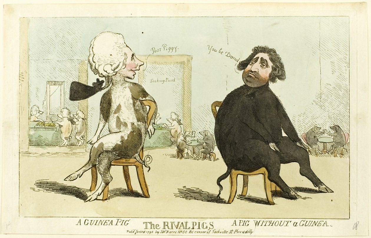 De rivaliserande grisarna av Isaac Cruikshank