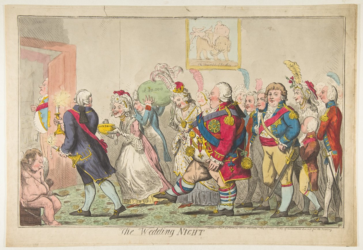 Bröllopsnatten den 20 maj 1797. av Isaac Cruikshank