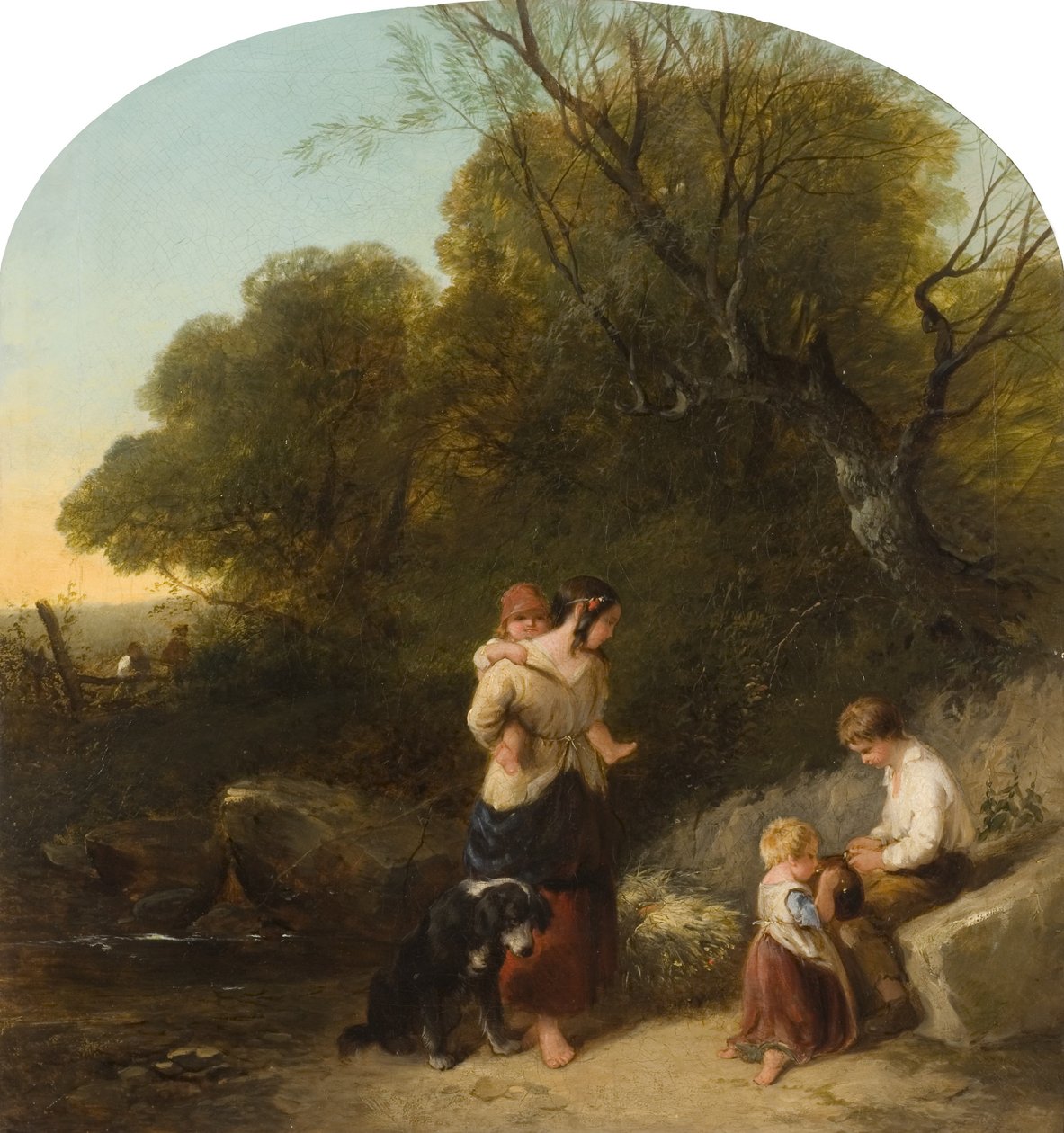 Landskap med figurer av Isaac Henzell