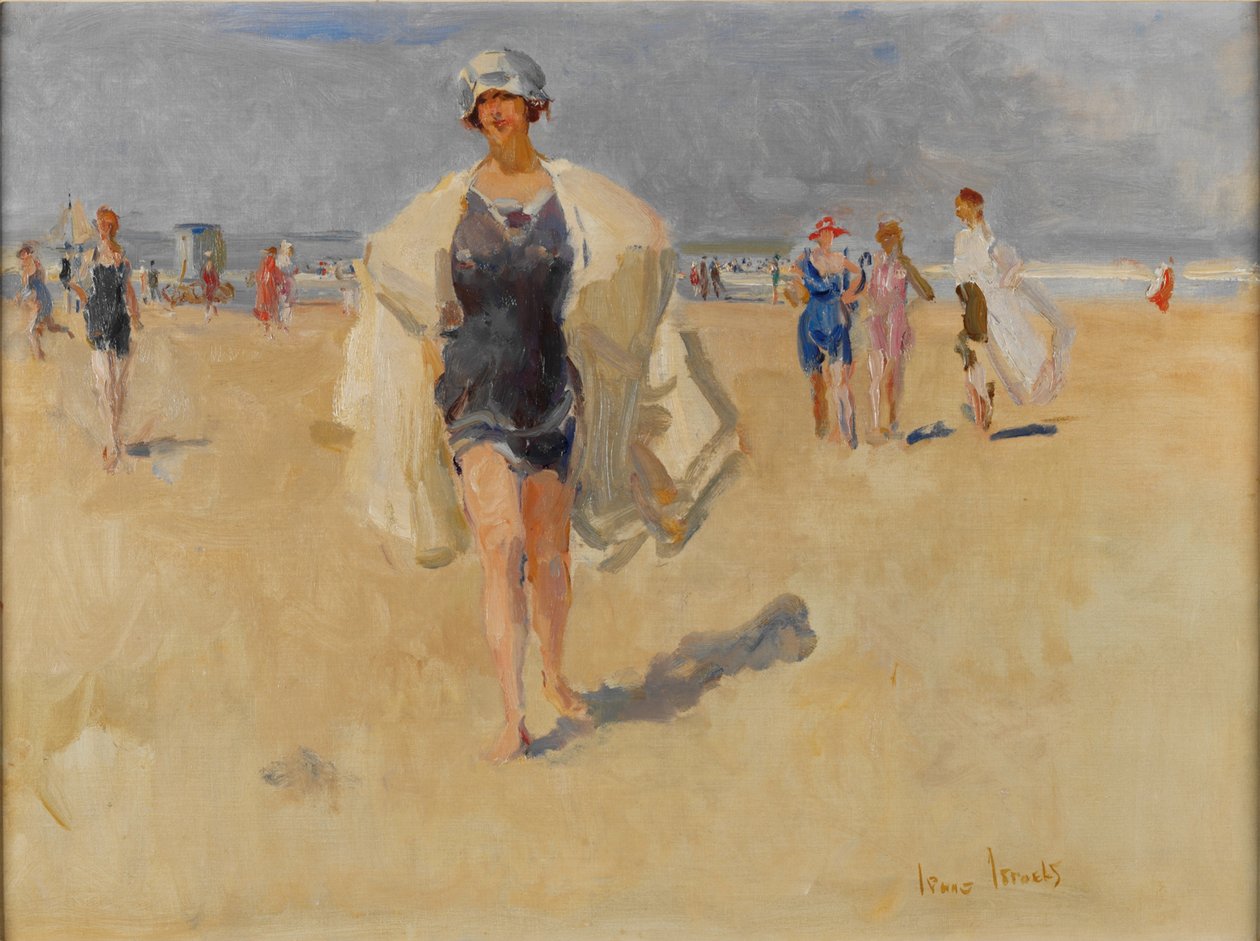 Lady on the Beach vid Viareggio av Isaac Israels