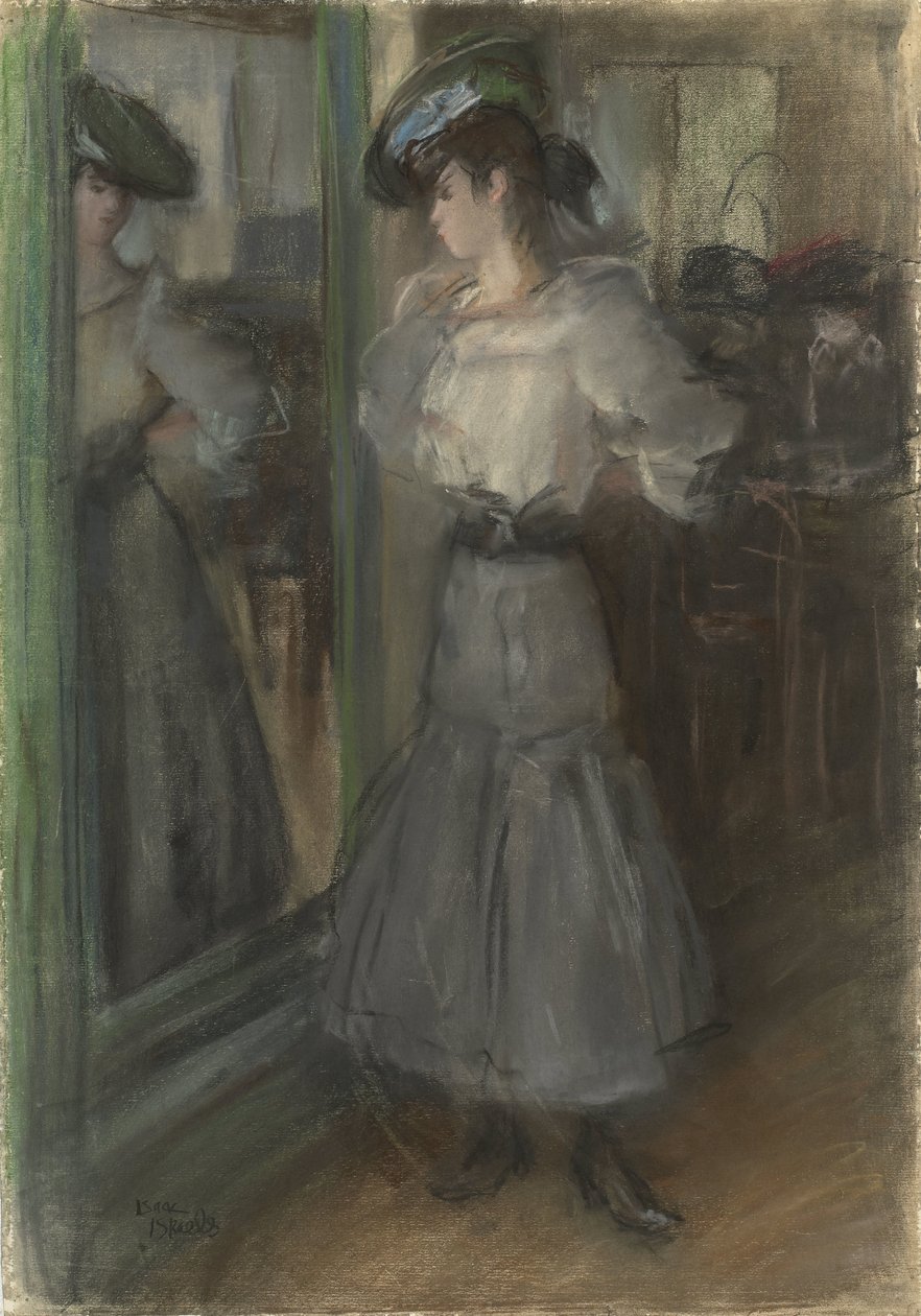 Flicka framför en spegel av Isaac Israels