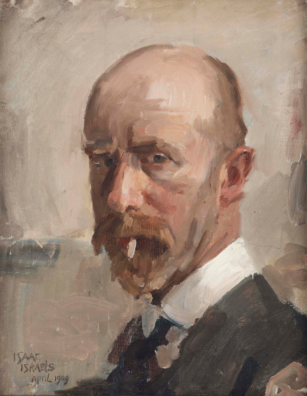 Självporträtt med cigarett, 1909. av Isaac Israels