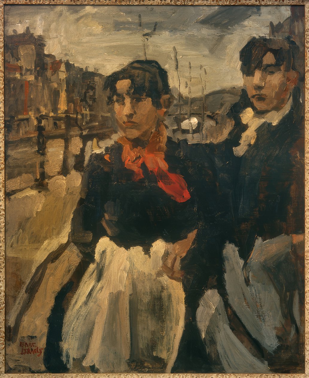 Två flickor på Lijnbaansgracht av Isaac Israels