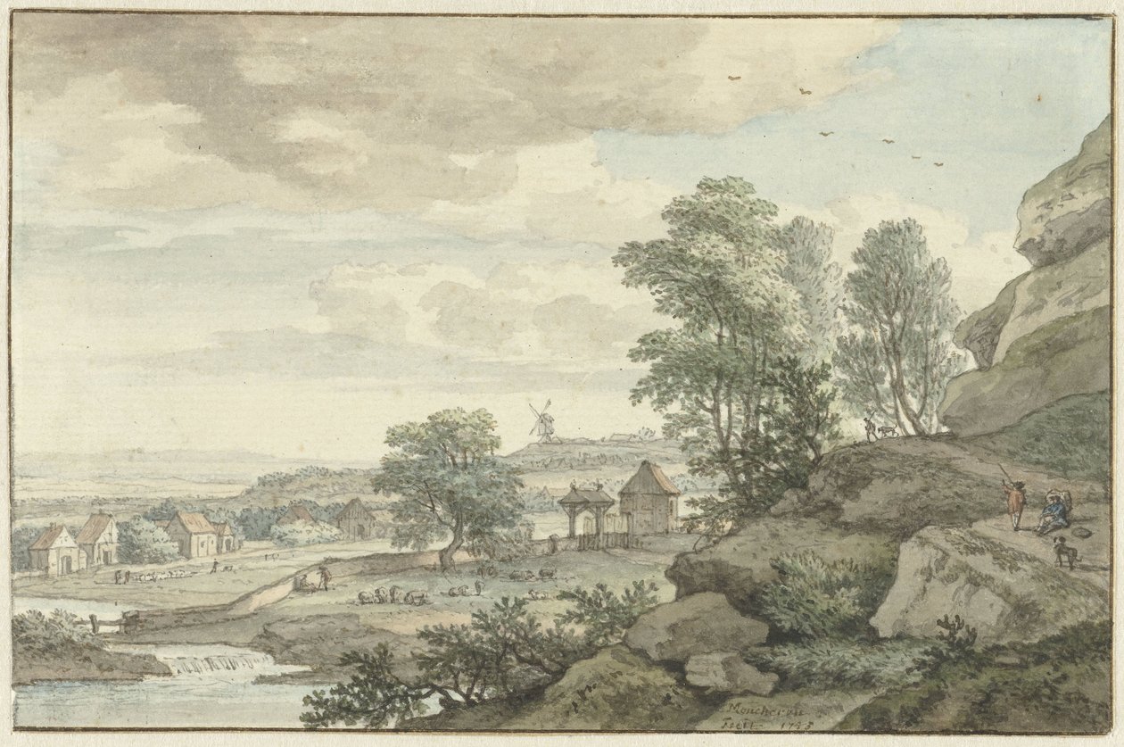 Utsikt i närheten av Bentheim av Isaac de Moucheron