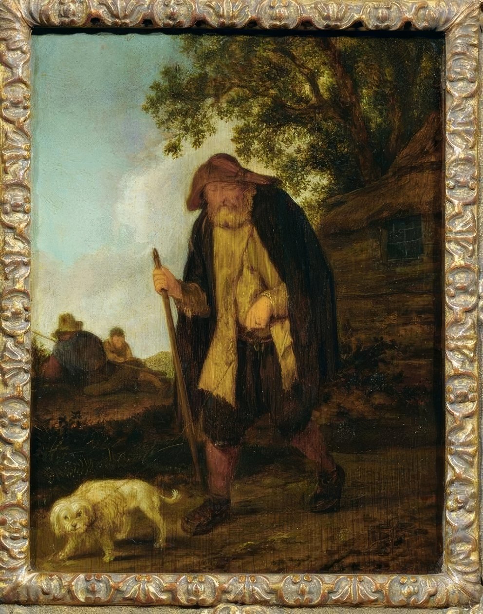 Blind man med hund av Isaac van Ostade