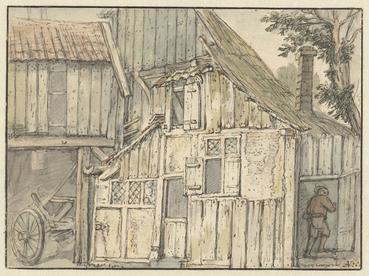 Fasad på en gård av Isaac van Ostade