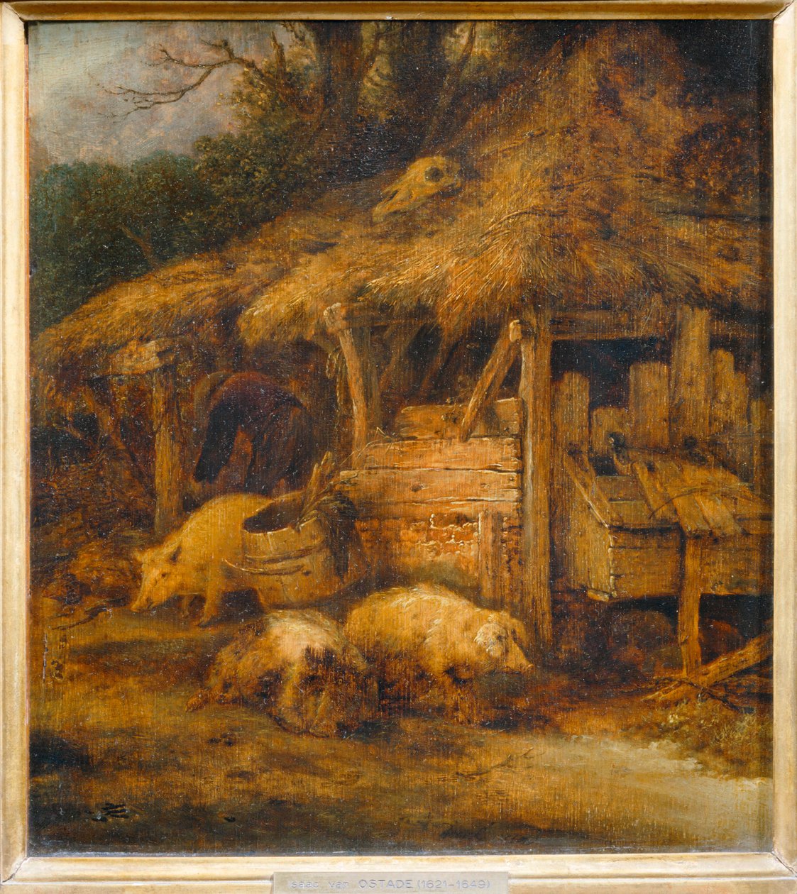 Le Toit à porcs ... av Isaack Jansz van Ostade